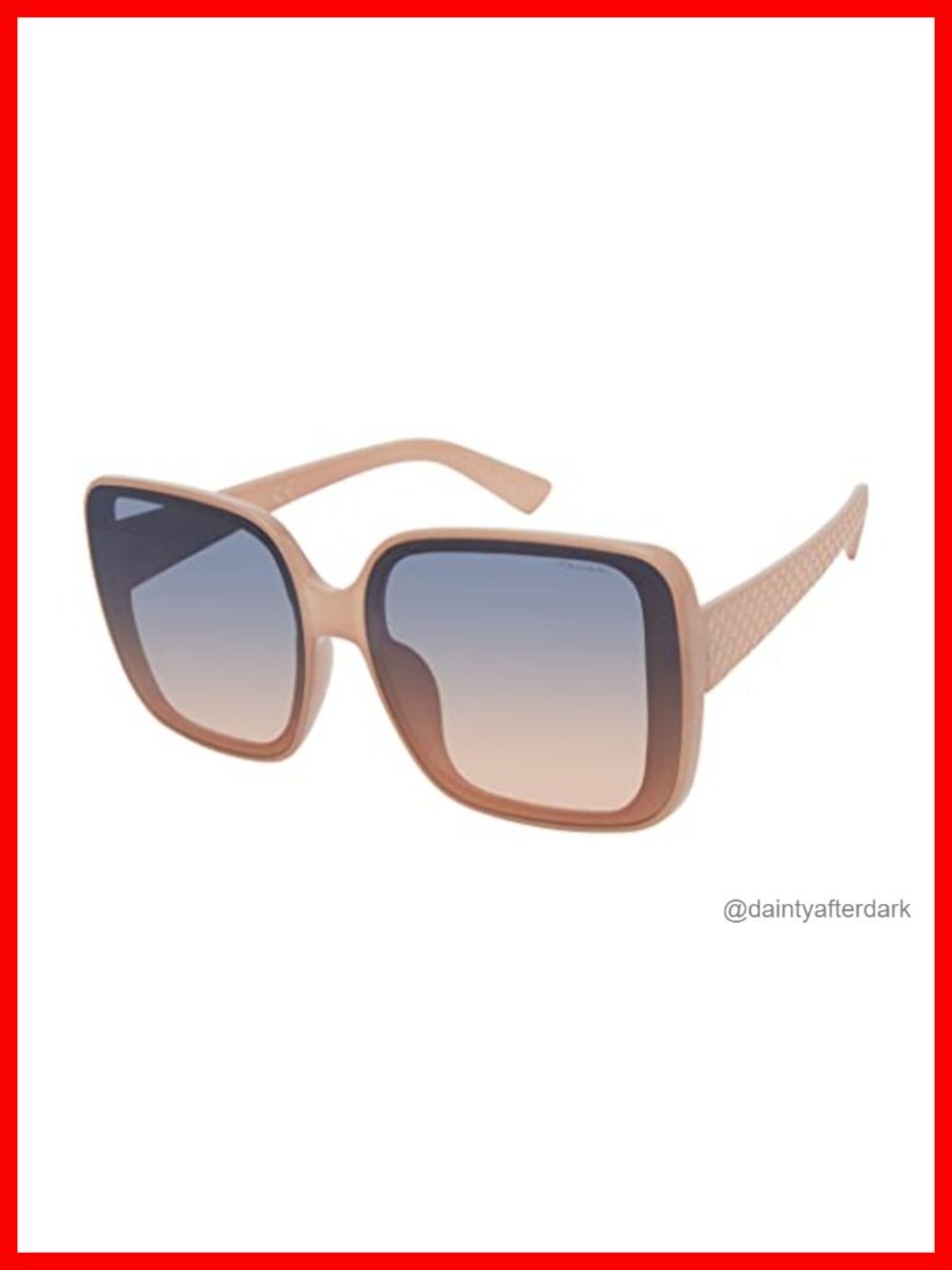 Oversized Retro Square Sunglasses UV Protection Full Frame Women